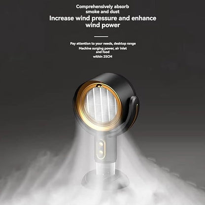 Smoke Buddy – Smoke Purifier for Smoking Indoors, Portable Rechargeable Smoke Fan for Smoking Indoors with Removable Washable Filter – Eliminates Smoke & Odors for BBQ & Hot Pot (gold,rechargeable)