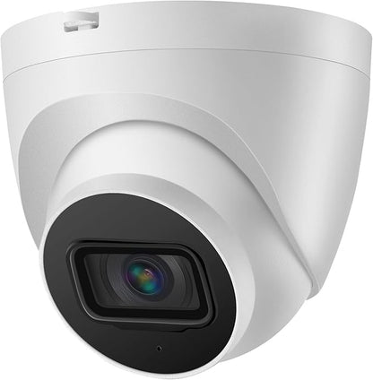 DahuaSecurity 4K 8MP PoE IP Dome Camera – Outdoor AI Security Turret Camera with Human & Vehicle Detection, 98ft IR Night Vision, IP67, Built-in Mic, Smart Surveillance for Home