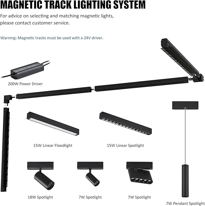 SCON Horizontal Corner Joint Connector for Recessed Magnetic Track Lighting, Professional Grade Aluminum Corner Piece to Create Custom L-Shape Layouts, 24V, Compatible Magnetic Track System