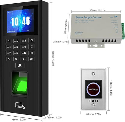 Biometric Fingerprint Security Access Control System kit (No Lock),RFID T9 keypad Door Lock,time attendance System,smart Remote Control Door Opener,Metal Sensor Switch,doorbell,Password