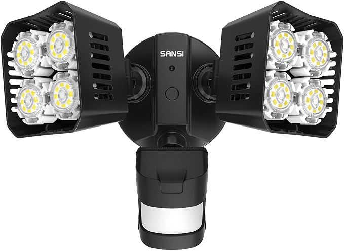 SANSI 30W Motion Sensor LED Outdoor Security Flood Light 3400LM 5000K Black