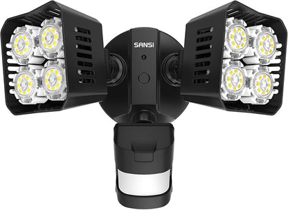 SANSI 30W Motion Sensor LED Outdoor Security Flood Light 3400LM 5000K Black