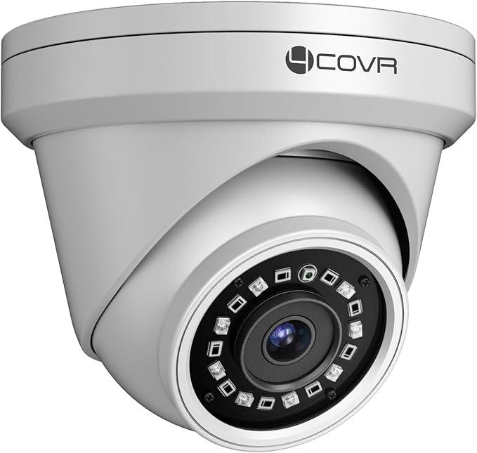 4COVR 5MP PoE Security IP Camera Outdoor IP67, Wired Surveillance Dome Camera with Smart Human/Vehicle Detection, 110° Wide View Angle 2.8mm Lens, 18Pcs IR LED 100ft HD Night Vision, LY97AX5MA