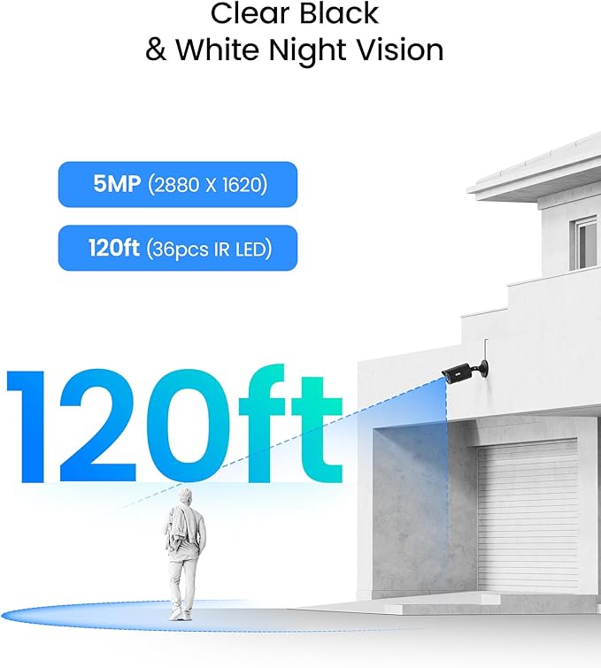 ZOSI 4K PoE Security Camera System, H.265+ 8CH NVR with 2TB HDD (16CH Expandable), 8 x 5MP 3K IP PoE Cameras Outdoor Indoor, AI Human Vehicle Detection, Remote Viewing, 24/7 Recording, IR Night Vision