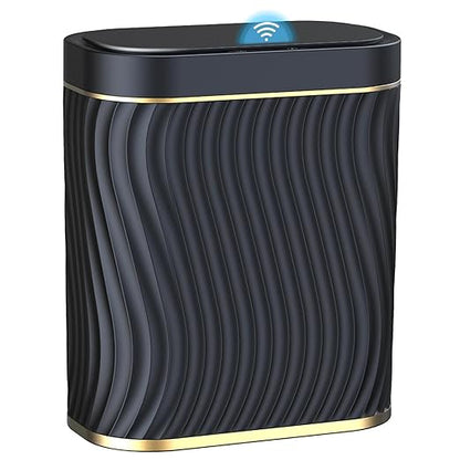Ogikey Bathroom Small Trash Can with Automatic Touchless Lid, 2.6 Gallon Smart Garbage Can Narrow Waterproof Trash Bin for Bedroom, Office, Living Room