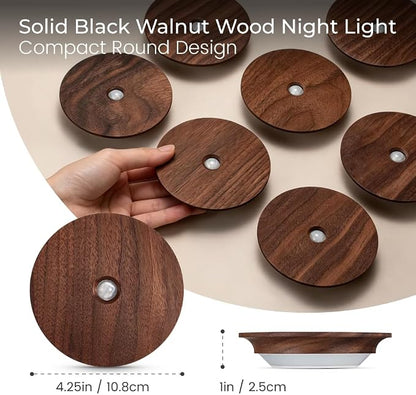 Wood Motion Sensor Night Light Indoor, Rechargeable Magnetic Light