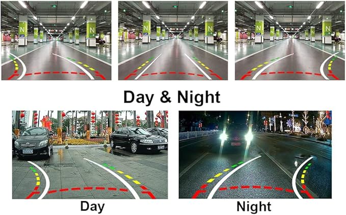 Vlicevrn HD Fisheye Vehicle Car Rear View Camera Night Vision Backup Parking Camera for Toyota 4Runner N210 MK4 / Hilux Surf N210 / SW4 N210 MK4 / Fortuner/Innova (Golden Full Dynamic)
