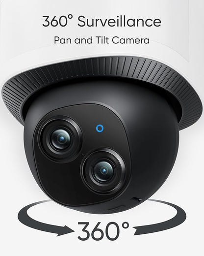 eufy Security Floodlight Camera E340 Wired,360° Pan and Tilt,24/7 Recording,Dual-Band Wi-Fi, 2,000 Lumens,Motion-Activated,Dual Camera,HomeBase 3 Compatible,Local Storage,No Monthly Fee (Renewed)