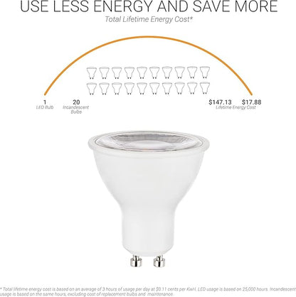 Diodesy- PAR16 LED Bulb Recessed Spotlight Bulb 7W (50W Equivalent) Dimmable 550 Lumens 6500K Daylight GU10 Twist & Lock Base 35° Beam Angle for Track Light Curio Cabinet ETL Listed Pack of 6