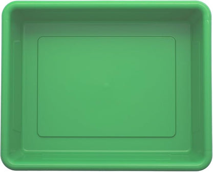 School Smart Sturdy Plastic Storage Tray, Multifunctional Design for Classroom, Home, and More, Letter Size, Green
