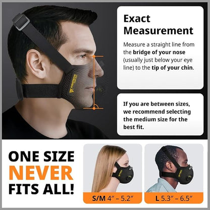 FIGHTECH Dust Mask 2 Sizes - Large, Woodworking Reusable Carbon Filter Mask | Reusable Face Mask with Air Valves for Construction and Moving Single Black Mask Helps Reduce Dust During Work