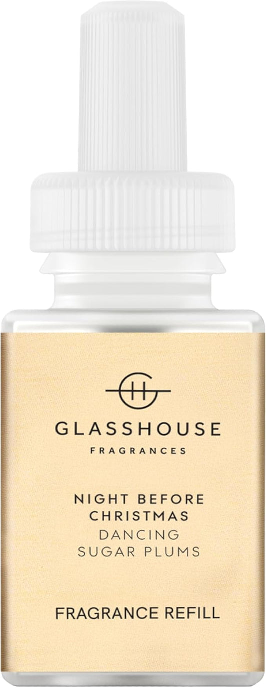 Pura x Glasshouse Home Scent Refill - Smart Air Diffuser - Hours of Luxury Fragrance per Refill - Home Essential - Clean & Safe Diffuser Fragrance - Night Before Christmas