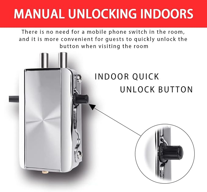 Electronic Deadbolt Door Lock, High Quality Anti-Theft Remote Deadbolt Door Lock Zinc Alloy Remote Lock for Door with 4 Remote Control for Home Office - Remotes Unlocking