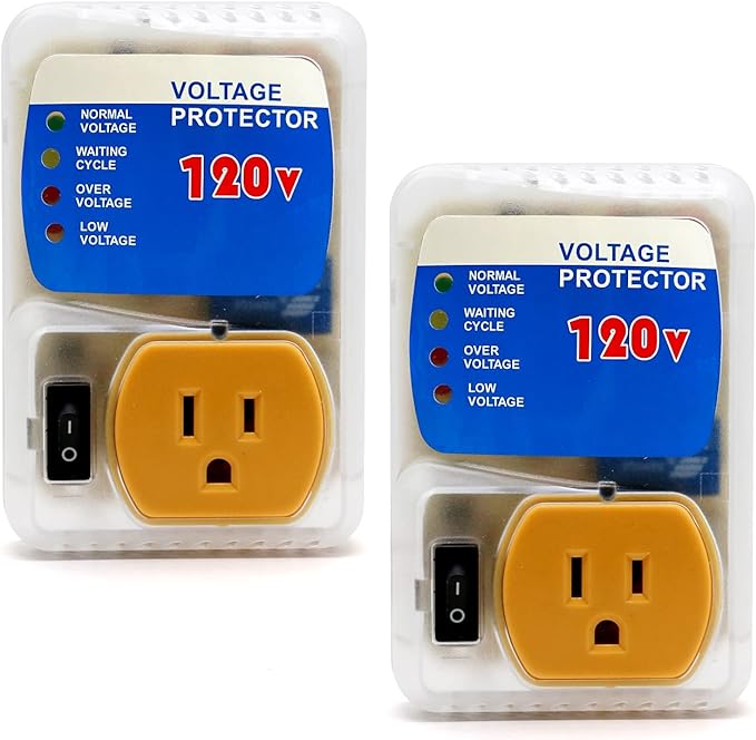 [ETL Listed] BSEED Surge Protector, Surge Protector Outlet for Home Appliances, Power Surge Protector Suit for Refrigerator, TV, Computer and Freezer, Adjustable Voltage Regulator, 120V,1800W, 2 Pack