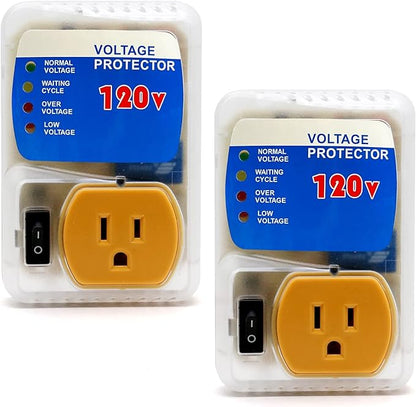 [ETL Listed] BSEED Surge Protector, Surge Protector Outlet for Home Appliances, Power Surge Protector Suit for Refrigerator, TV, Computer and Freezer, Adjustable Voltage Regulator, 120V,1800W, 2 Pack