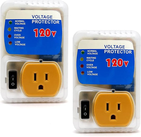 [ETL Listed] BSEED Surge Protector, Surge Protector Outlet for Home Appliances, Power Surge Protector Suit for Refrigerator, TV, Computer and Freezer, Adjustable Voltage Regulator, 120V,1800W, 2 Pack