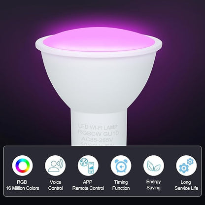 Garosa Smart Light Bulbs, 5W Bluetooth LED Bulbs, Color Changing,Smart Home for Decorating Living Home (Wi-Fi Type)