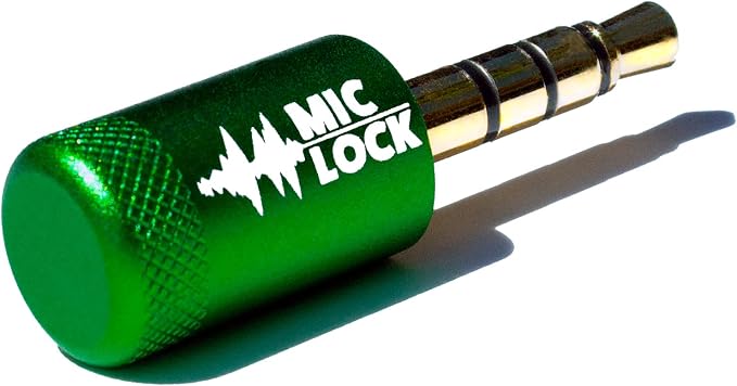Mic-Lock 3.5mm for Headphone Port - Microphone Audio and Data Security - Privacy Protector for Laptops, Smartphones, Tablets, and Computers (Green, Single Pack)