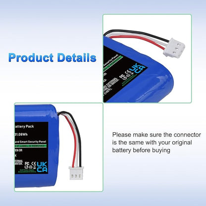 8400mAh 300-10186 Replacement Battery Compatible with ADT Command Smart Security Panel ADT5AIO-1 ADT5AIO-2 ADT5AIO-3 ADT7AIO-1