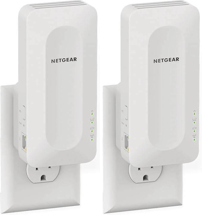 NETGEAR WiFi 6 Mesh Range Extender (EAX15) - Add up to 1,500 sq. ft., 20 Devices with AX1800 Dual-Band Wireless Signal Repeater (up to 1.8 Gbps Speed), WPA3 Security, One Network Name (Pack of 2)