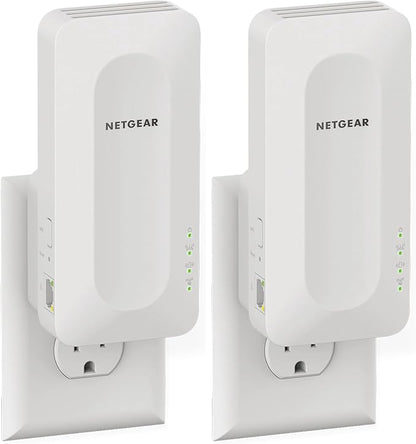 NETGEAR WiFi 6 Mesh Range Extender (EAX15) - Add up to 1,500 sq. ft., 20 Devices with AX1800 Dual-Band Wireless Signal Repeater (up to 1.8 Gbps Speed), WPA3 Security, One Network Name (Pack of 2)