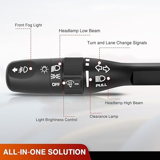 Nilight Turn Signal Switch Compatible with 2001 2002 2003 2004 2005 2006 Jeep TJ Wrangler Sport Utility w/Fog Lights Windshield Wiper Combination Dimmer Lever Switches