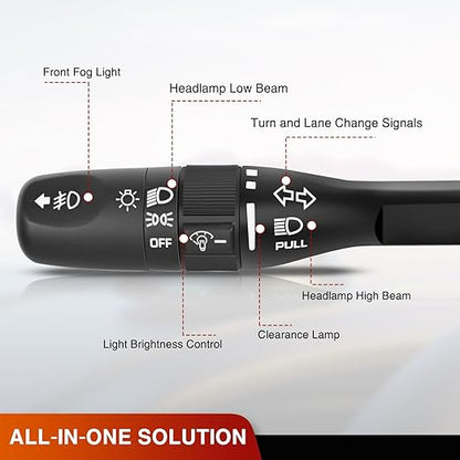 Nilight Turn Signal Switch Compatible with 2001 2002 2003 2004 2005 2006 Jeep TJ Wrangler Sport Utility w/Fog Lights Windshield Wiper Combination Dimmer Lever Switches