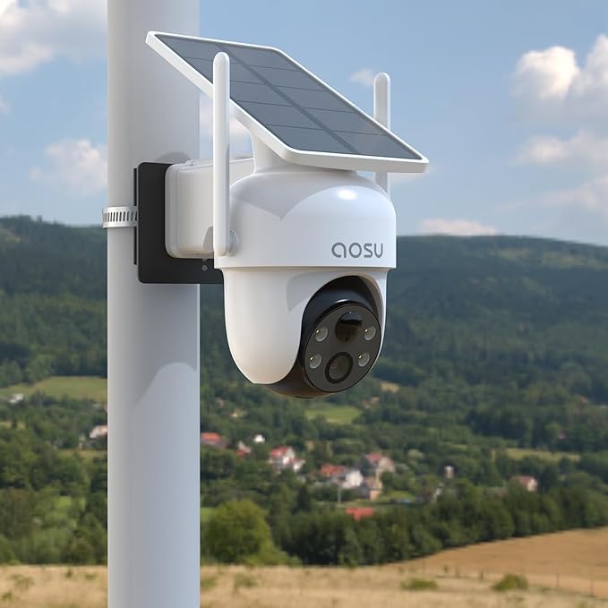 Pole Mount for for AOSU D1 SE/Lite/Max,eufy Solocam S340/E30,Reolink Argus PT 3MP/4MP/5MP/2K ANSQUE(GU01/SA01),SEHMUA,TP-Link Tapo Outdoor Pan/Tilt Wi-Fi,Cinnado B6 Security Cameras (Black)