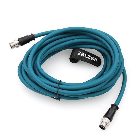 Intelligent Security Adaptation M12 4-pin D Code to D Code Network Cable with PoE Functionality for Efficient Data Transmission for Security Camera Networks 5M