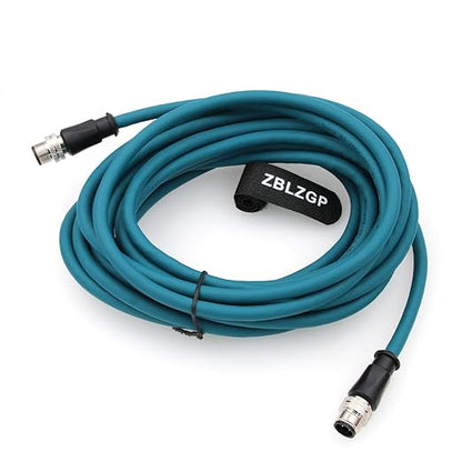 Intelligent Security Adaptation M12 4-pin D Code to D Code Network Cable with PoE Functionality for Efficient Data Transmission for Security Camera Networks 5M