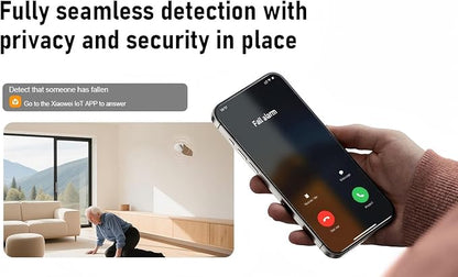 Human Presence Sensor WiFi Motion Detector mmWave Radar Wired Smart Motion Sensor Support Alexa/Google Home 2.4 GHz Wi-Fi Fall Detection for Seniors Privacy-Safe