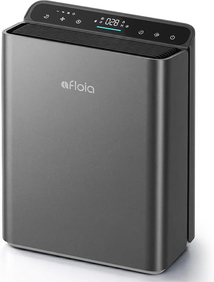 Afloia Air Purifiers for Bedroom - Air Purifiers for Home Large Room Up to 2000Ft², 3-Stage Filter with Laser Air Quality Sensor for Pets Hair Dander Pollen Allergies Dust Mold Odor Smoke, Grey