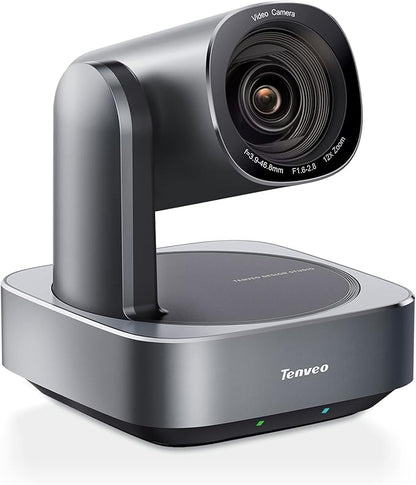Tenveo PTZ Camera and Controller Bundle- 12X 4K PTZ Camera(2pcs) with HDMI/USB3.0/LAN(PoE) and PTZ Controller Joystick Keyboard Controller for Church Services Live Streaming Conference
