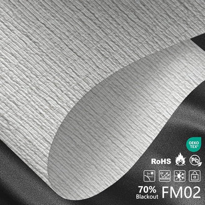 Motorized Light Filtering Roller Shades – Smart Electric Blinds for Living Room, Alexa Google Home Siri, Matter Compatible, Custom Window Shades, Cordless Rechargeable