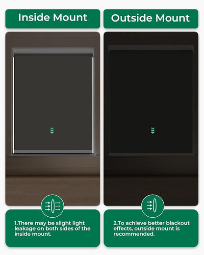 Allesin Motorized Blinds with Remote | Automatic Blackout Roller Shades, Easy Install & Smart Control Electric Blinds for Home Office, Living Room (Smoky Gray 31" W x 72" H)