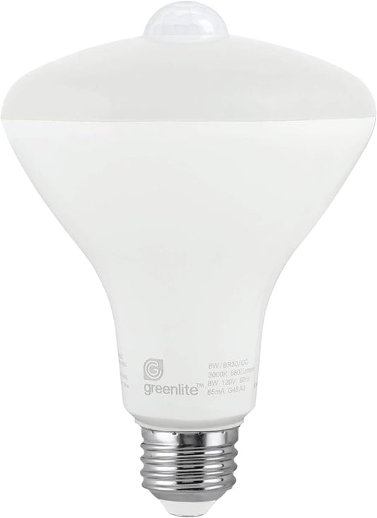 Greenlite BR30 E26 Medium LED Motion Activated Bulb Bright White 65 Watt Equivalence 1 Pk.