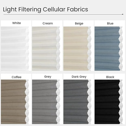 Kincmo Motorized Cellular Shades, Custom Motorized Blinds with Remote, Cordless Smart Electric Honeycomb Blinds Work with Apple HomeKit, Alexa, Google (Fabric-Samples Multicolor)
