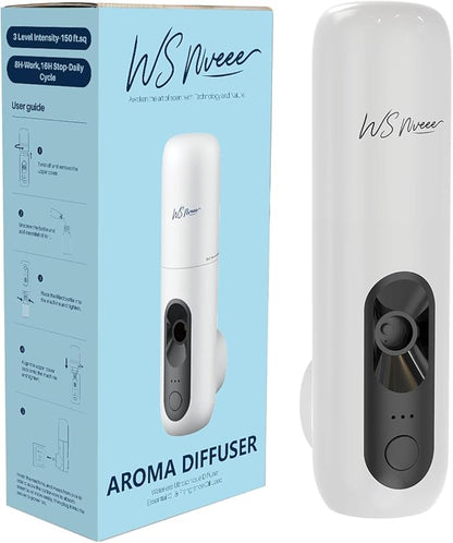 Waterless Essential Oil Diffuser for Home 161 Sqft - Plug in Waterless Diffuser Diffuser for Bedroom & Bathroom, 25dB Ultra-Quiet, Portable Wall Diffuser,Better with Pure Oil