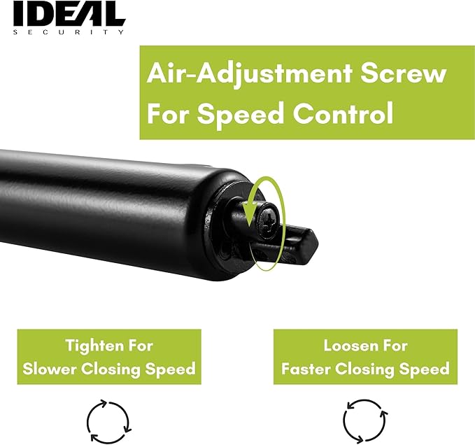 Ideal Security Screen Door Closer, 9", Black