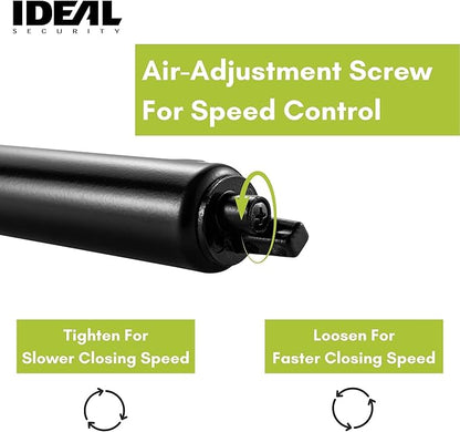 Ideal Security Screen Door Closer, 9", Black