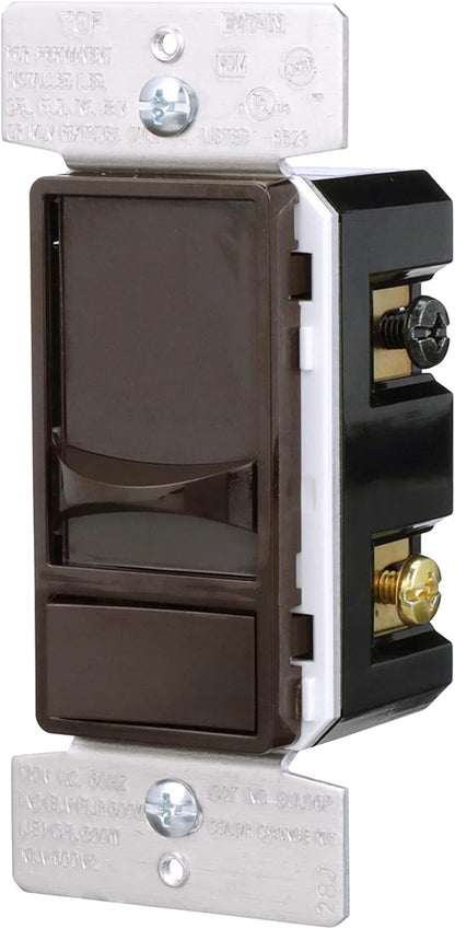 Eaton Universal Slide Dimmer 120V, Black/Brown/Gray