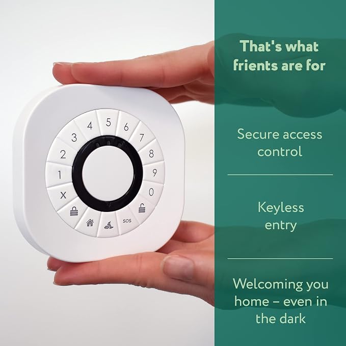 frient Intelligent Keypad | Secure Access Control | Keyless Entry | Zigbee | Works with Homey and Home Assistant | Smart Home PIN and RFID Reader, Backlit Wireless Door Entry, Compatible with Homey and Home Assistant