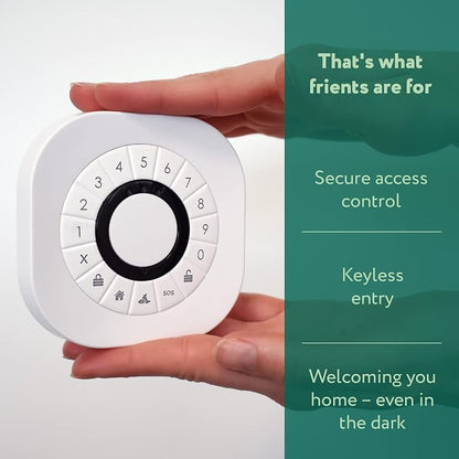 frient Intelligent Keypad | Secure Access Control | Keyless Entry | Zigbee | Works with Homey and Home Assistant | Smart Home PIN and RFID Reader, Backlit Wireless Door Entry, Compatible with Homey and Home Assistant