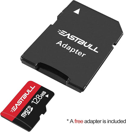 (Not 128GB) 128MB 10-Pack of Micro SD Cards, EASTBULL SD Memory Cards 128MB SD Cards Pack Full HD Video 90MB/s UHS-I U1 Class 10 for Surveillance Security Cam (10 Units and 2 Adapters)