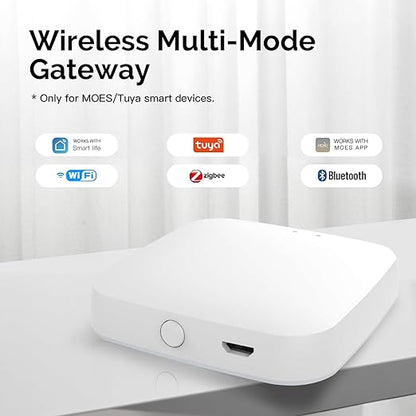 MOES ZigBee & Bluetooth & Mesh Gateway, Tuya Wireless Smart Home Bridge Hub, Only Support Tuya Smart Device Work with Smart Life/MOES App