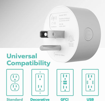 KMC Smart Plug Mini 12-Pack, Wi-Fi Outlets for Smart Home, Remote Control Lights and Devices from Anywhere, No Hub Required, ETL Certified, Works with Alexa and Google Home