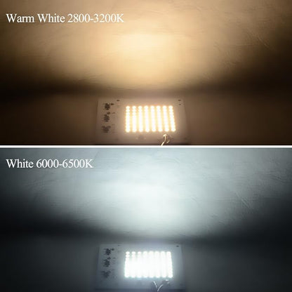 1pack LED Leads Chip Floodlight 2835/5730SMD Smart IC 220-240V 10W 20W 30W 50W 90W DIY for Outdoor Spotlight Garden White Warm White Tracking Lighting (Color : White, Size : 220V 50W)