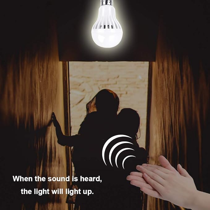 Motion Sensor Light Bulb Super Bright Smart LED Sound Sensor Light Bulb 5W