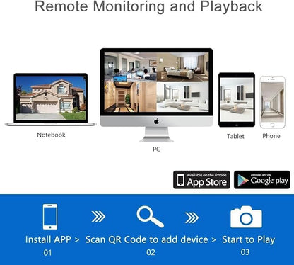 Firstrend Wireless Security Camera System,8CH Wireless NVR System