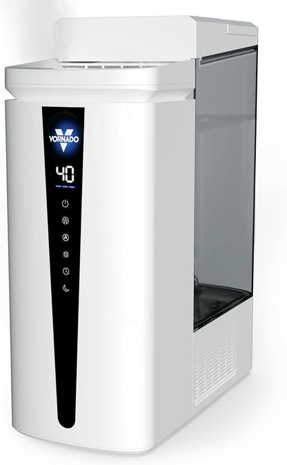 Vornado MISTIC 6 Whole Room Ultrasonic Humidifier, Top-Fill, Aromatherapy, 1.5-Gallon Tank, 3-Gallon Output, Warm or Cool Mist Humidifier, Automatic Humidity Control, Included Scent Pads